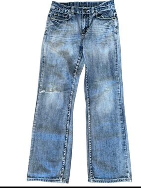 Flypaper Girls Slim Boot Jeans Size 14 Medium Wash Embellished Pocket Y2K
